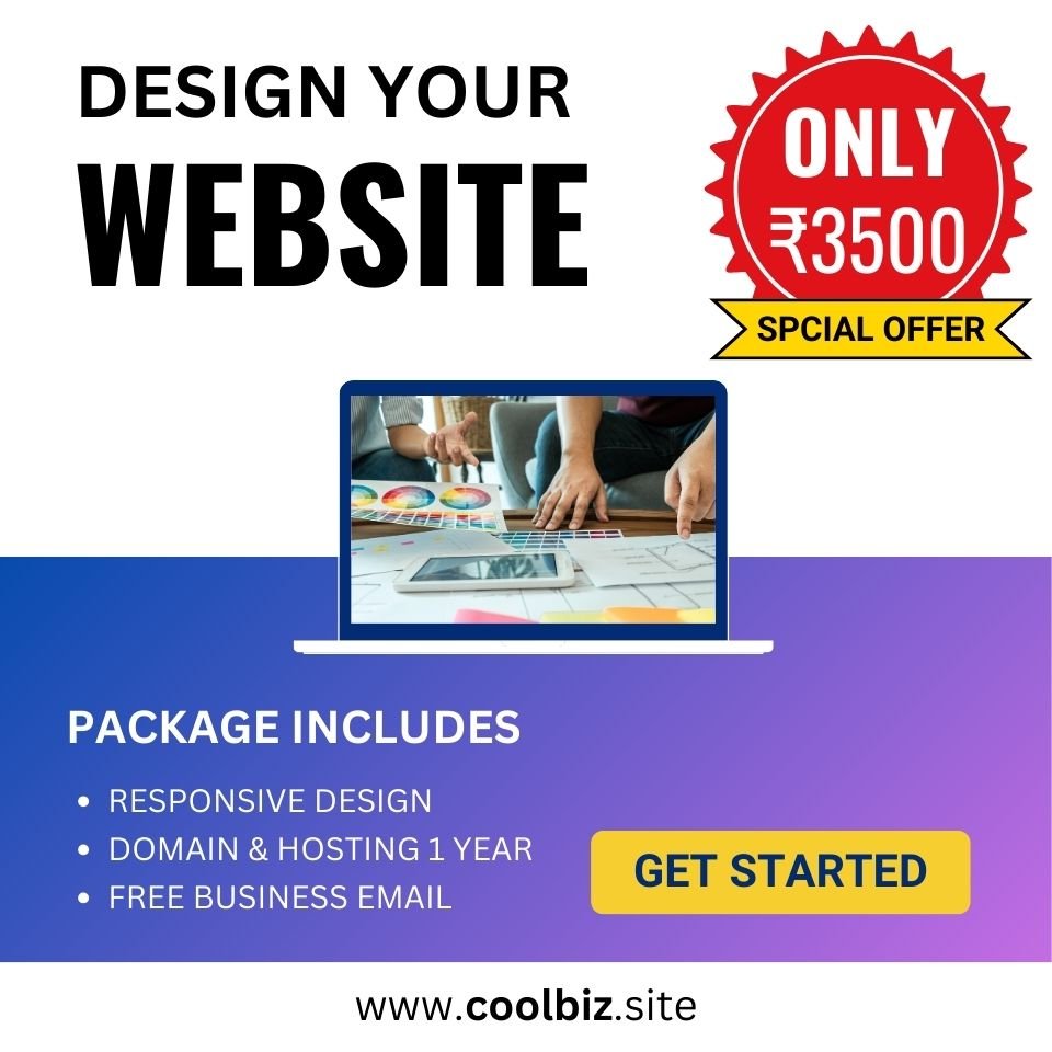 Design your website in just Rs. 3500